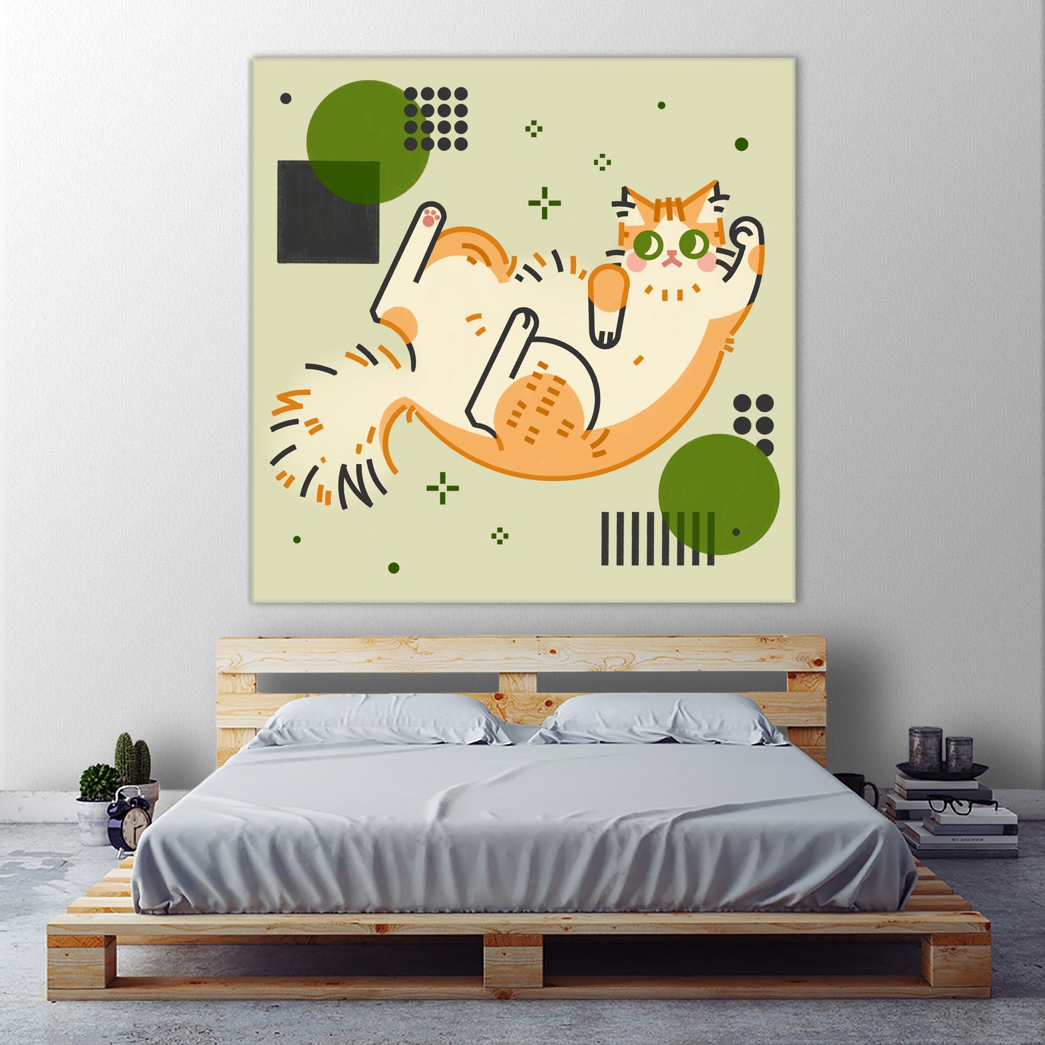 CATS_2 by Filomena Fidalgo on GIANT ART - green digital drawing