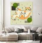 CATS_2 by Filomena Fidalgo on GIANT ART - green digital drawing