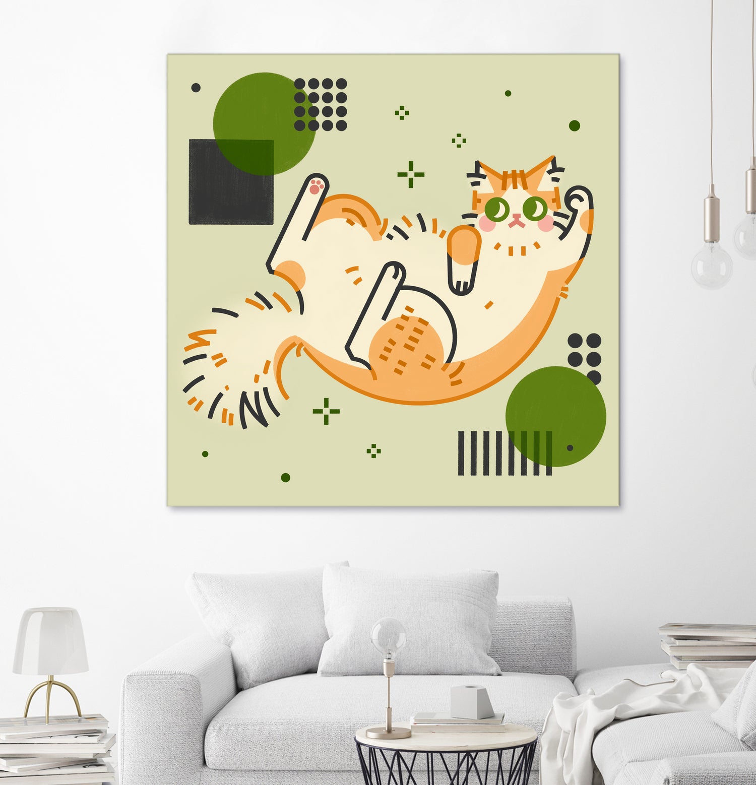 CATS_2 by Filomena Fidalgo on GIANT ART - green digital drawing