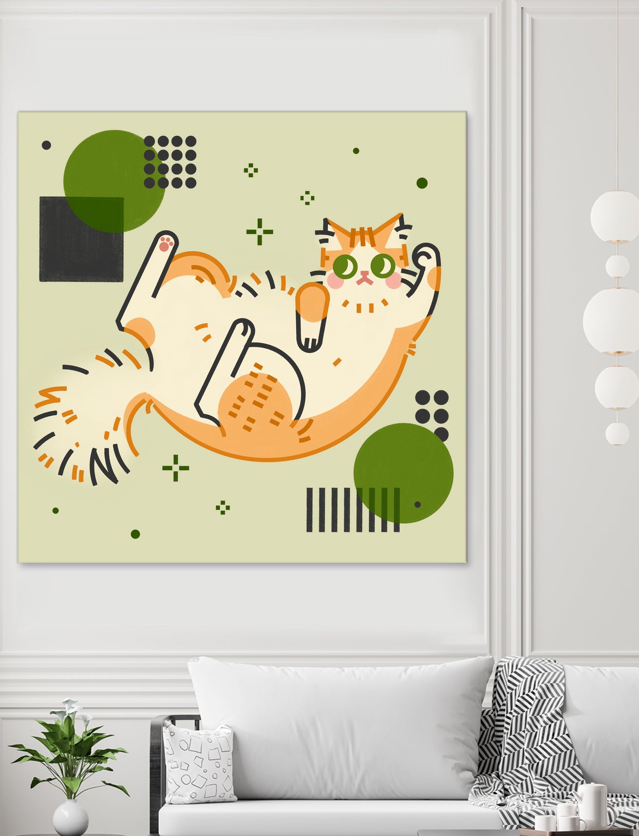 CATS_2 by Filomena Fidalgo on GIANT ART - green digital drawing