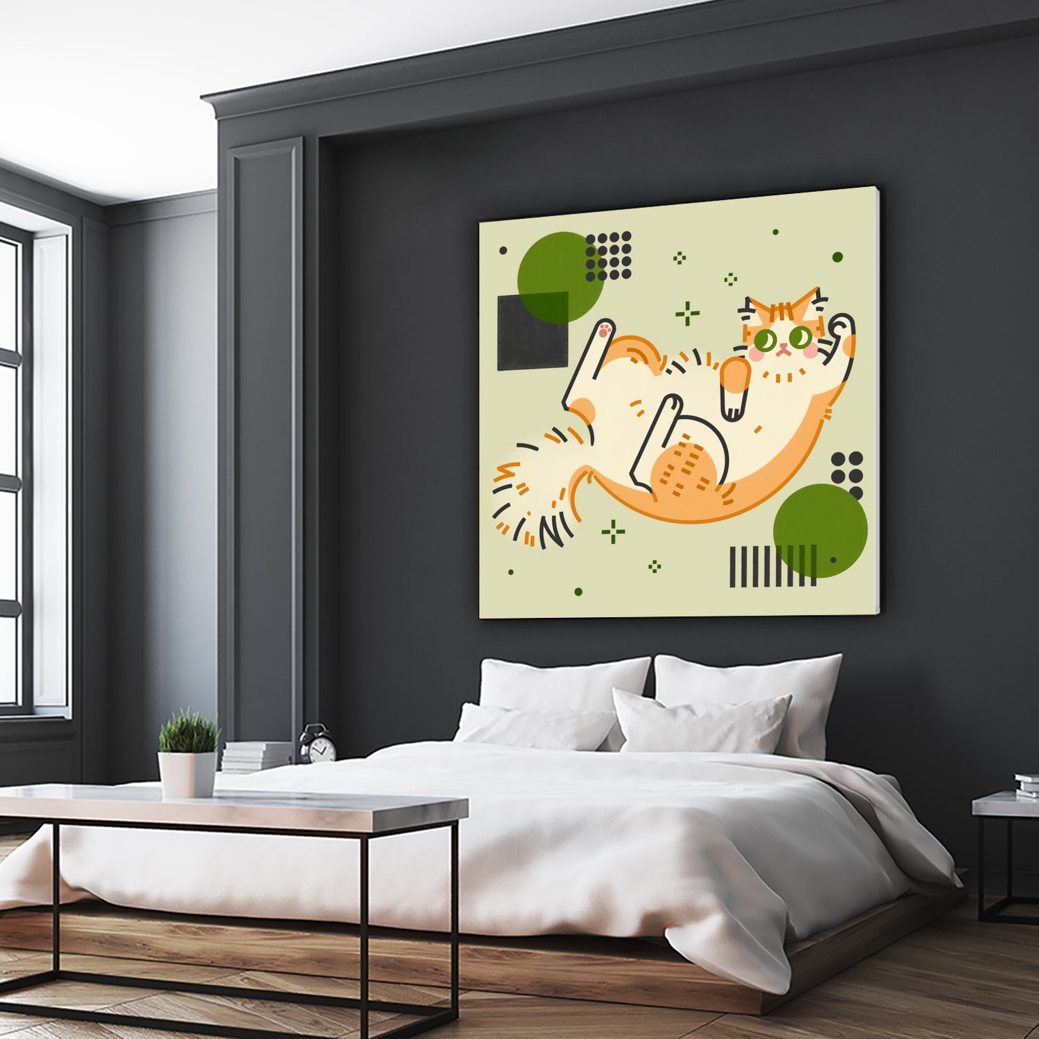 CATS_2 by Filomena Fidalgo on GIANT ART - green digital drawing