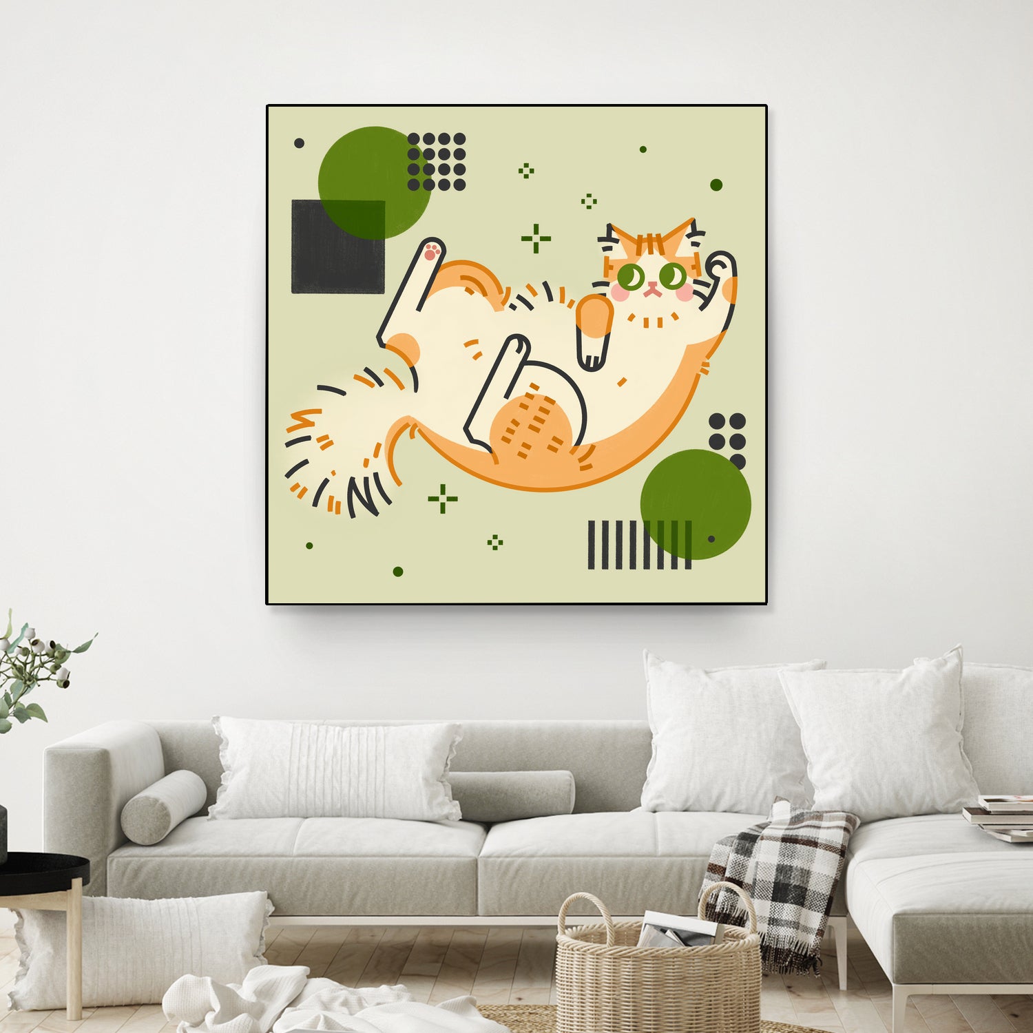 CATS_2 by Filomena Fidalgo on GIANT ART - green digital drawing