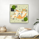 CATS_2 by Filomena Fidalgo on GIANT ART - green digital drawing