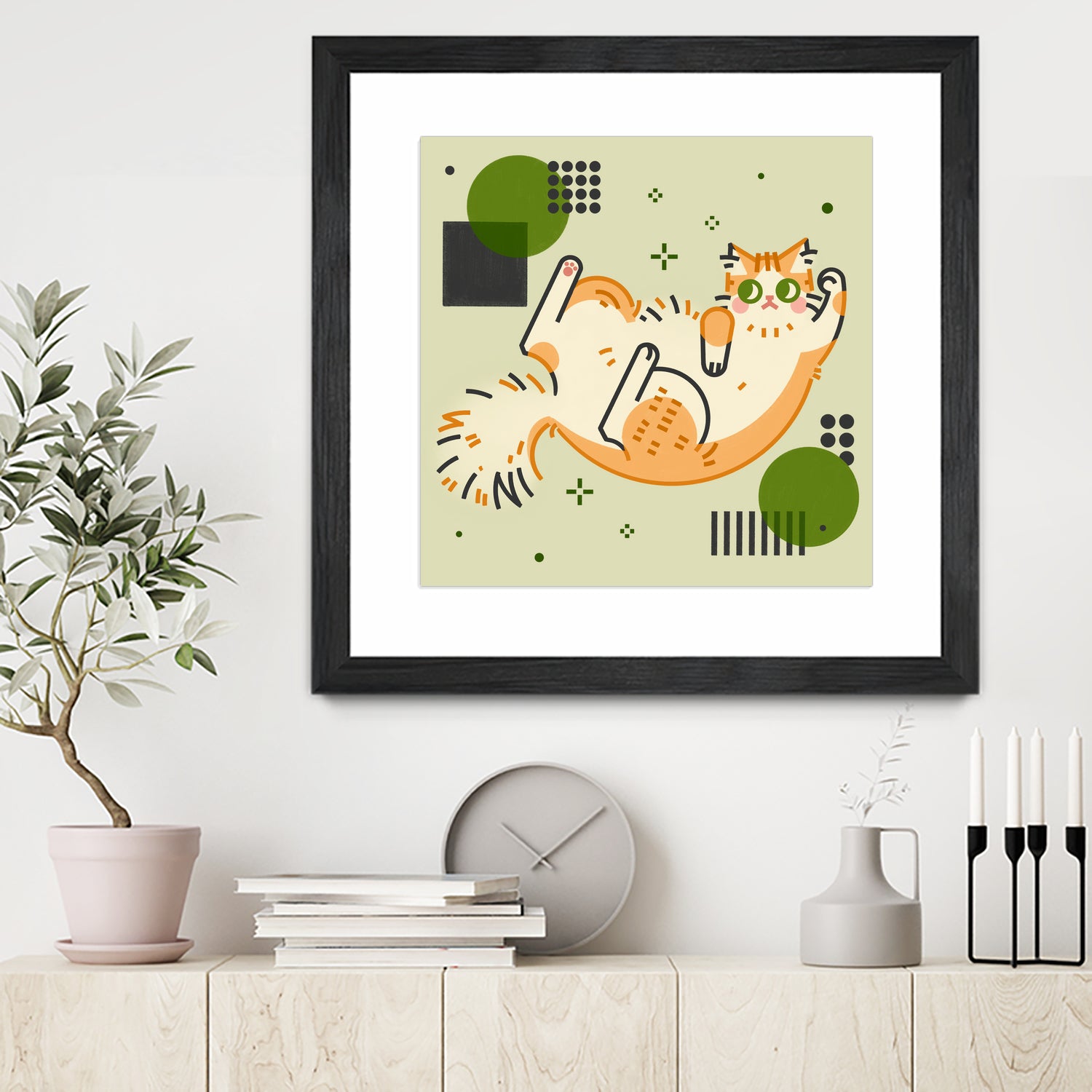 CATS_2 by Filomena Fidalgo on GIANT ART - green digital drawing