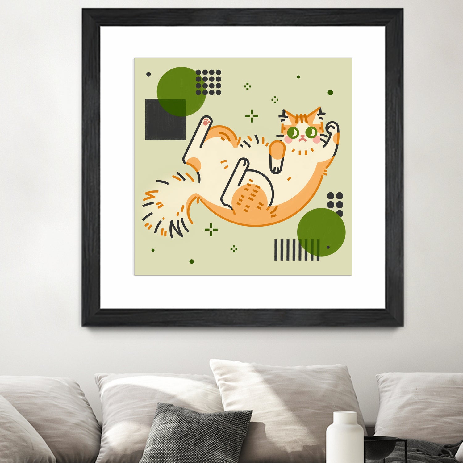 CATS_2 by Filomena Fidalgo on GIANT ART - green digital drawing