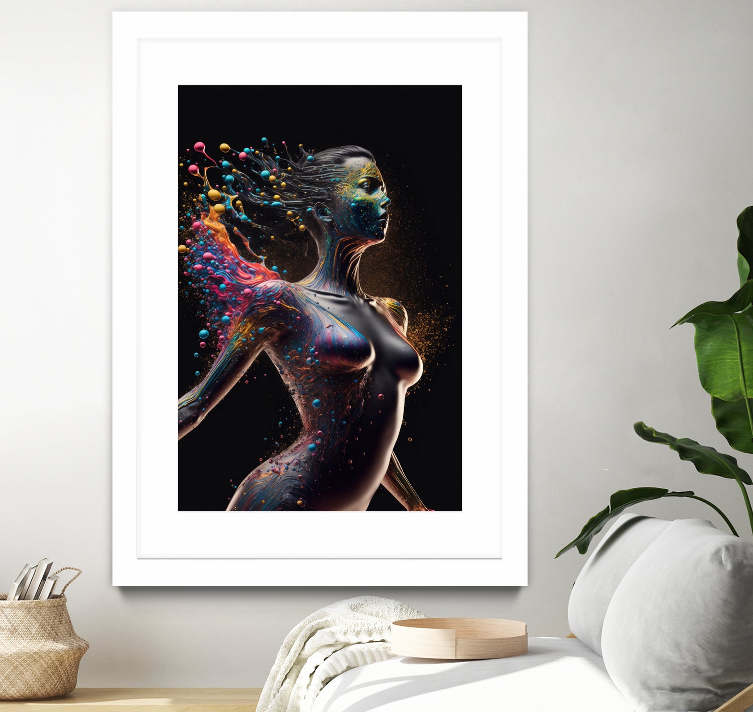 Woman from colors splash by Studio OMG on GIANT ART - gray digital painting