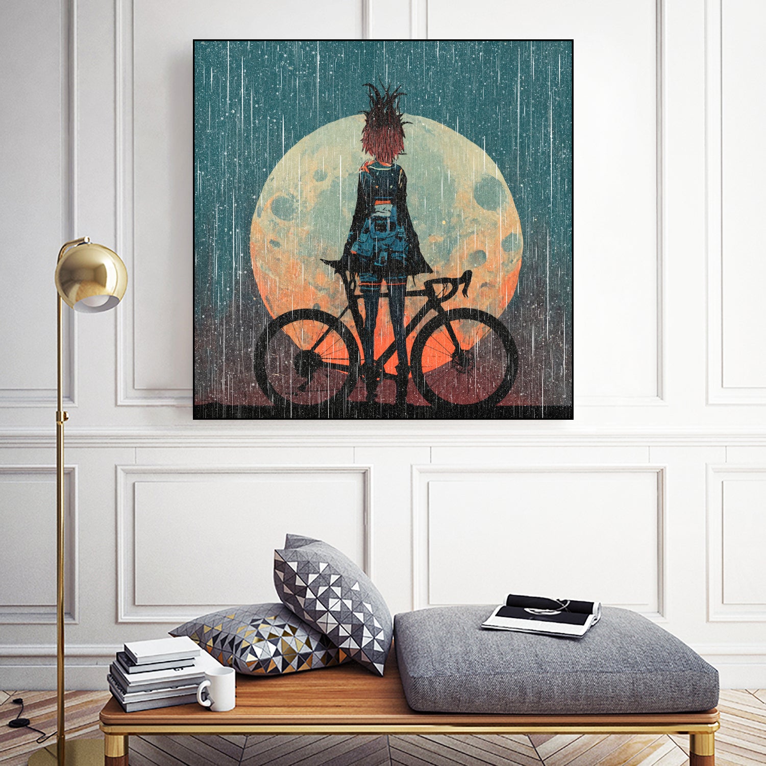 MTB Downhill and Wild Riders by Ilya Danilov on GIANT ART - gray digital painting