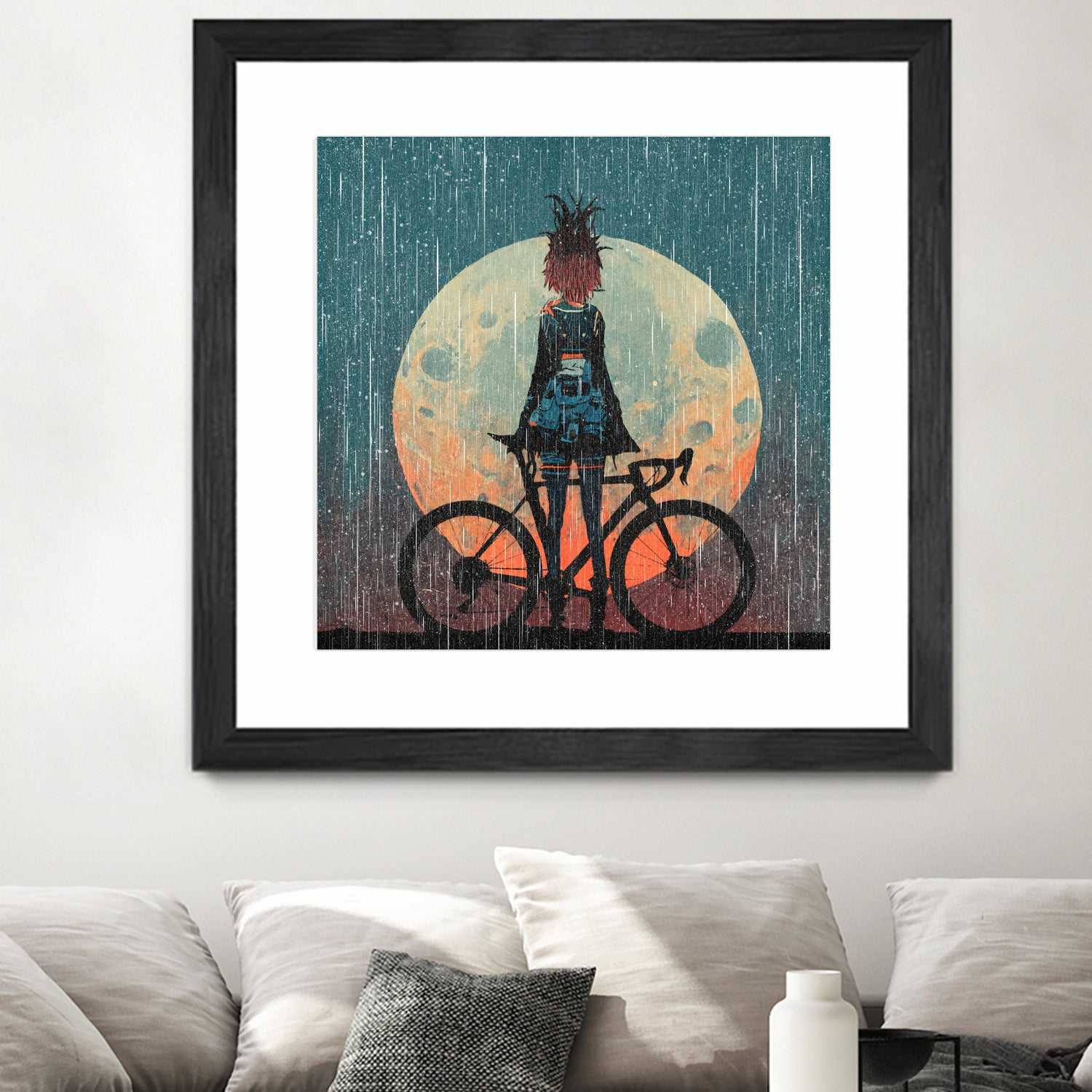 MTB Downhill and Wild Riders by Ilya Danilov on GIANT ART - gray digital painting