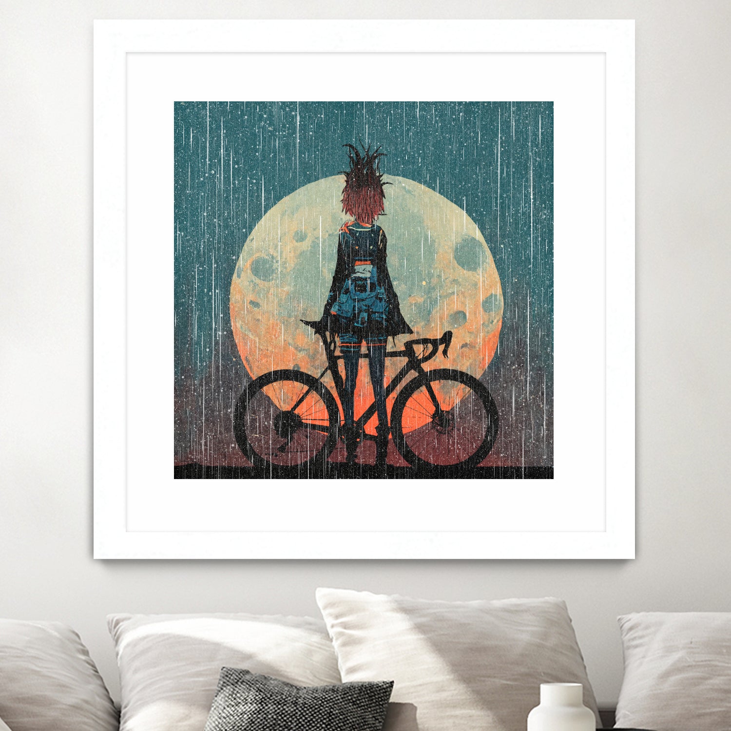 MTB Downhill and Wild Riders by Ilya Danilov on GIANT ART - gray digital painting