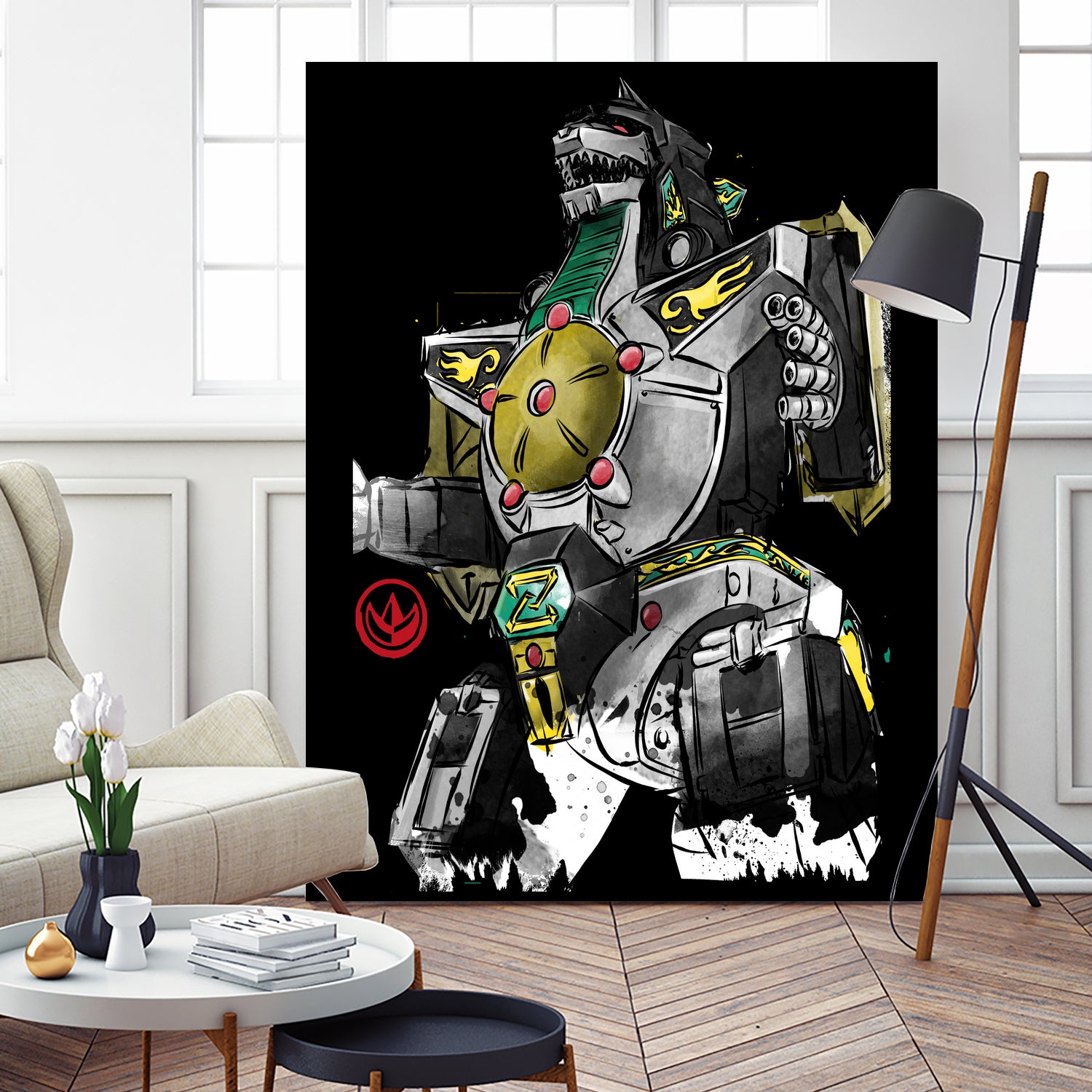 Dragonzord watercolor by Antonio Camarena on GIANT ART - white digital painting