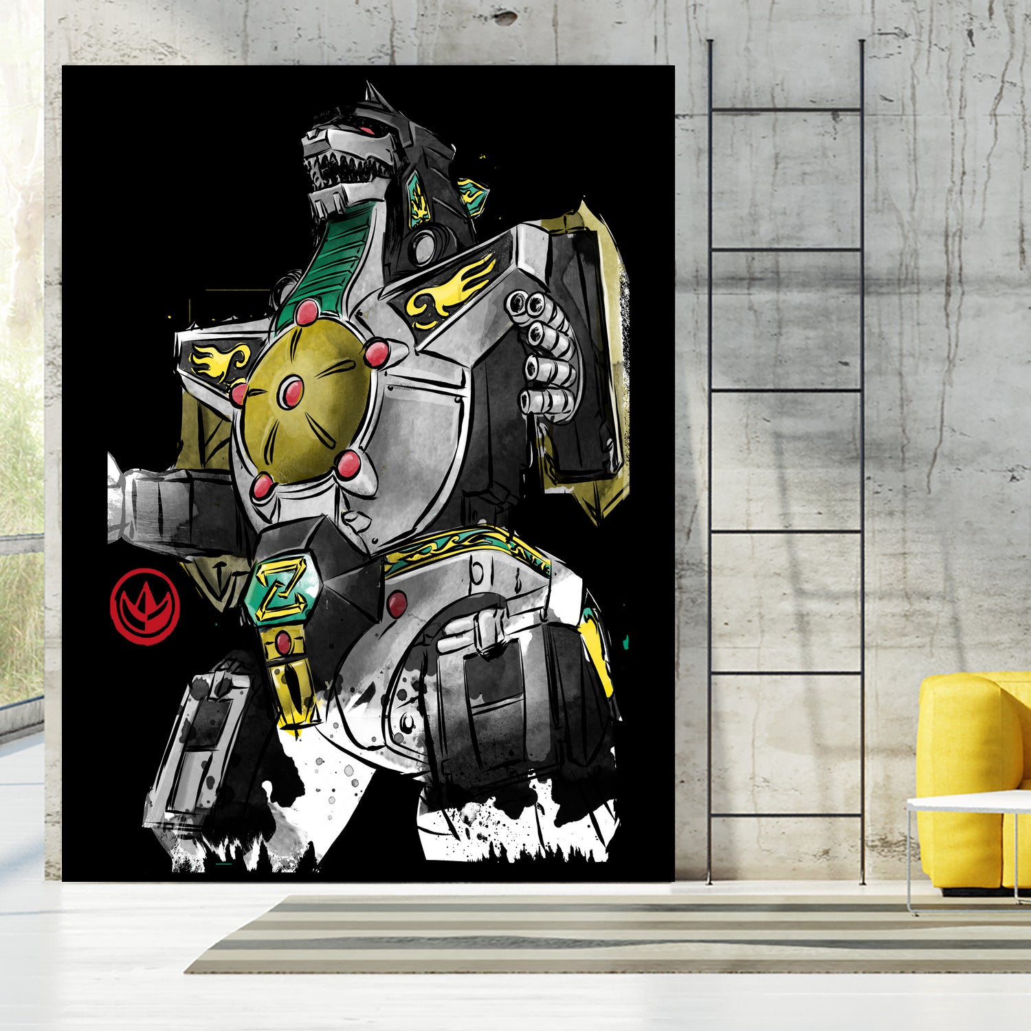 Dragonzord watercolor by Antonio Camarena on GIANT ART - white digital painting