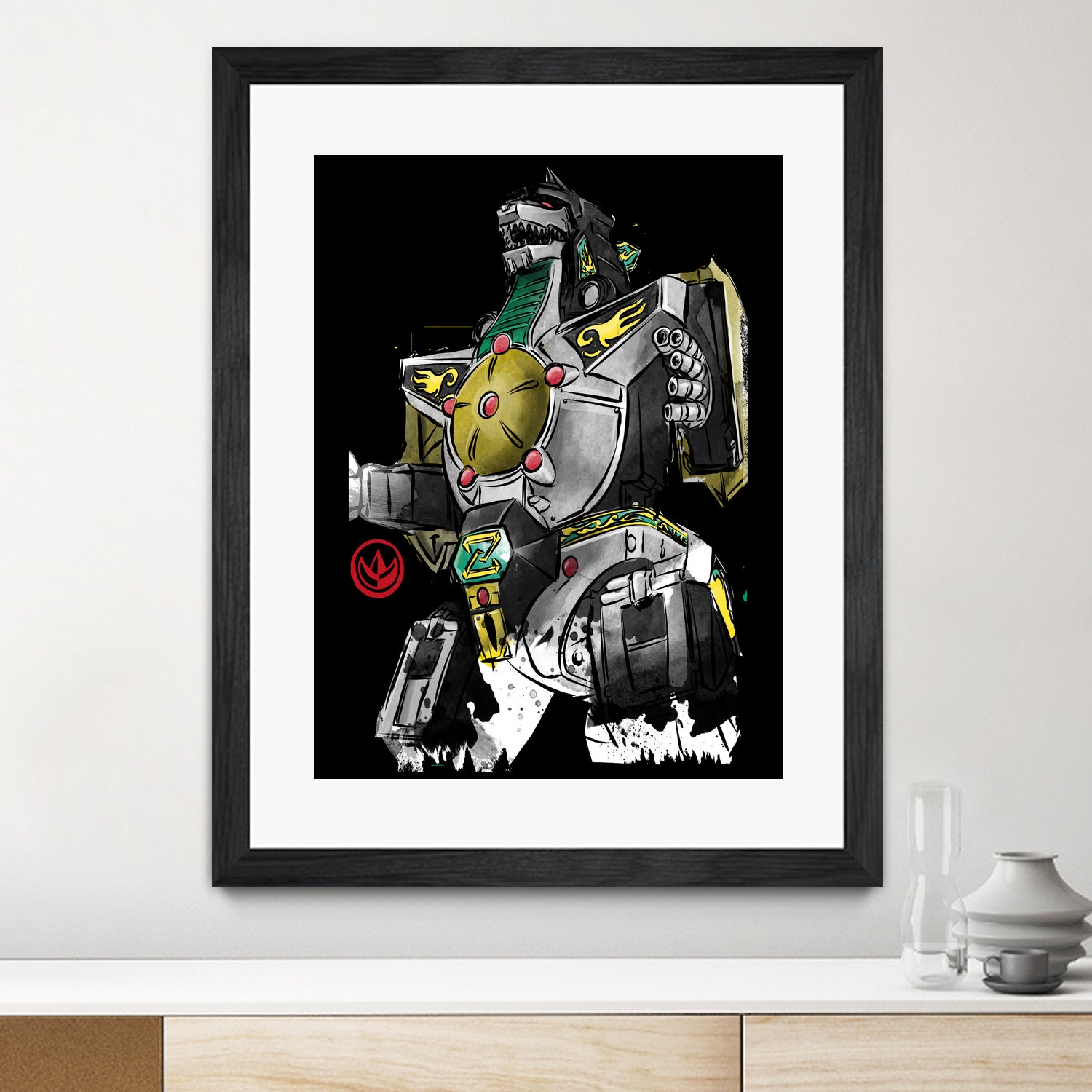 Dragonzord watercolor by Antonio Camarena on GIANT ART - white digital painting