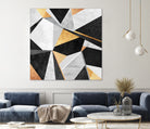 Geometry / Gold by Elisabeth Fredriksson on GIANT ART - yellow mixed media