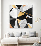 Geometry / Gold by Elisabeth Fredriksson on GIANT ART - yellow mixed media