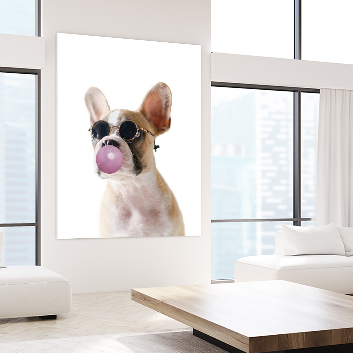 Dog With Bubble Gum by miguel angel romero franco on GIANT ART - pink photo manipulation