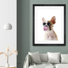 Dog With Bubble Gum by miguel angel romero franco on GIANT ART - pink photo manipulation