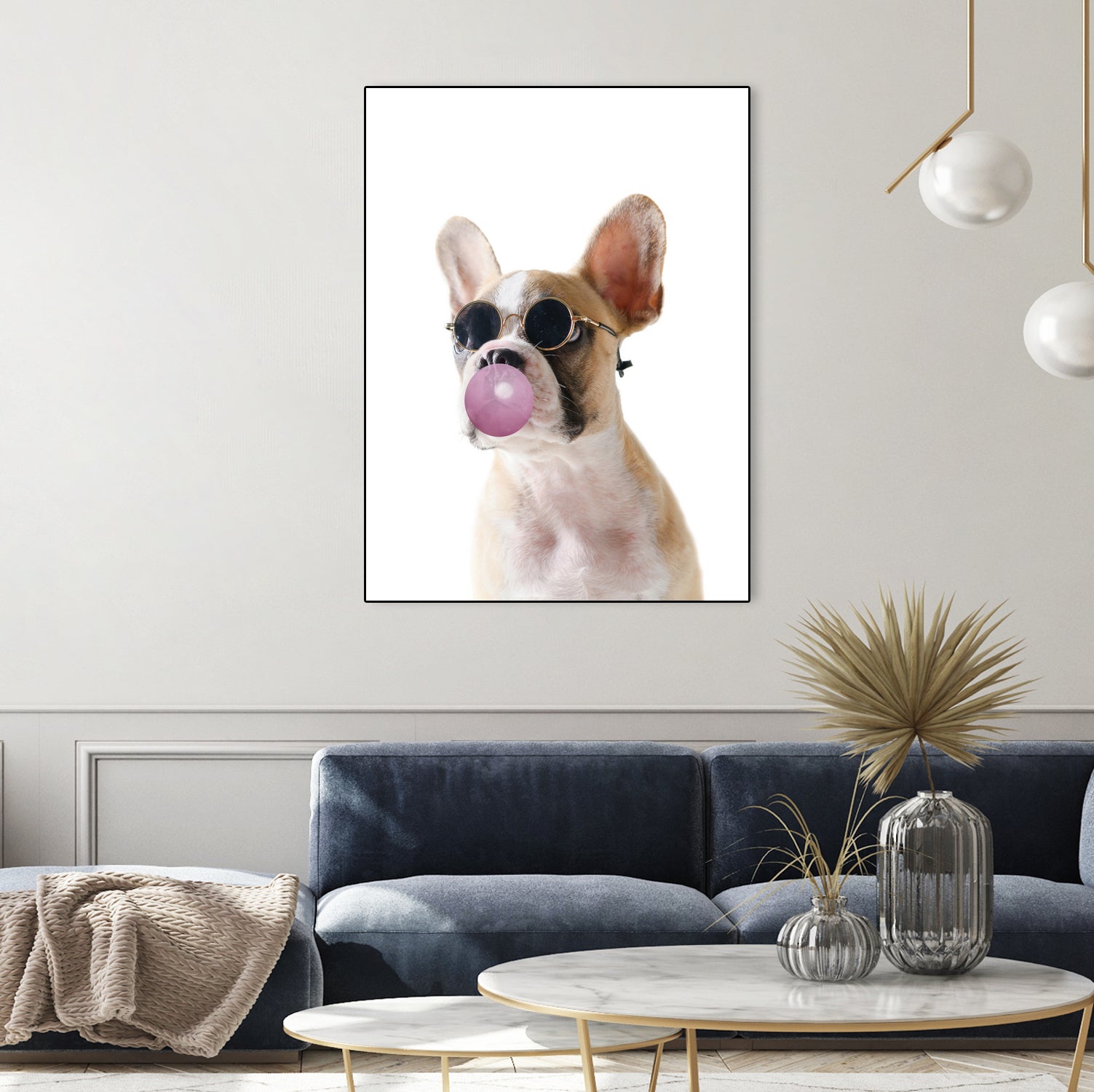 Dog With Bubble Gum by miguel angel romero franco on GIANT ART - pink photo manipulation