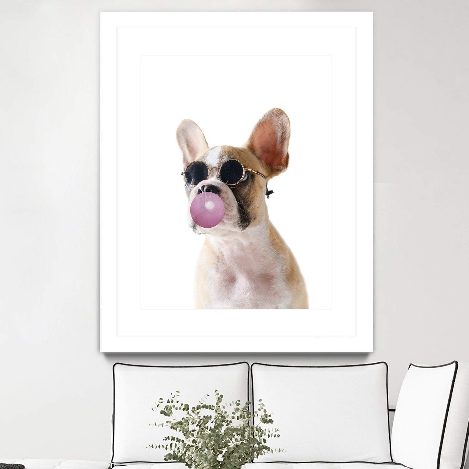 Dog With Bubble Gum by miguel angel romero franco on GIANT ART - pink photo manipulation