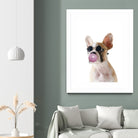 Dog With Bubble Gum by miguel angel romero franco on GIANT ART - pink photo manipulation