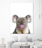 koala with bubble gum by miguel angel romero franco on GIANT ART - gray photo manipulation