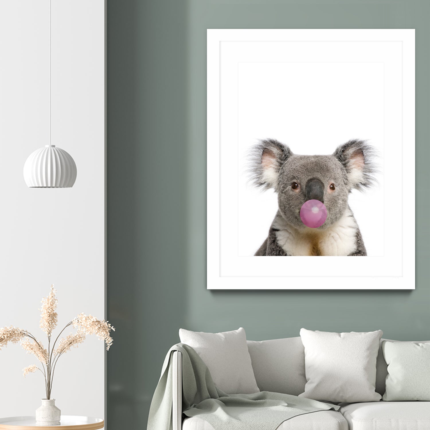 koala with bubble gum by miguel angel romero franco on GIANT ART - gray photo manipulation