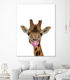 giraffe with bubble gum by miguel angel romero franco on GIANT ART - yellow photo manipulation