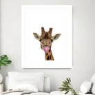 giraffe with bubble gum by miguel angel romero franco on GIANT ART - yellow photo manipulation