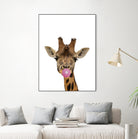 giraffe with bubble gum by miguel angel romero franco on GIANT ART - yellow photo manipulation