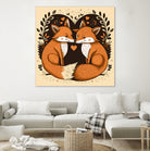 foxes in love by Haris Kavalla on GIANT ART - brown photo illustration