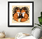 foxes in love by Haris Kavalla on GIANT ART - brown photo illustration