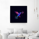 Colibri's world by Ilya Shapko on GIANT ART - blue mixed media