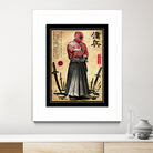 Red Ronin WOODBLOCK by Antonio Camarena on GIANT ART - black digital painting