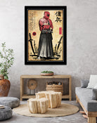 Red Ronin WOODBLOCK by Antonio Camarena on GIANT ART - black digital painting