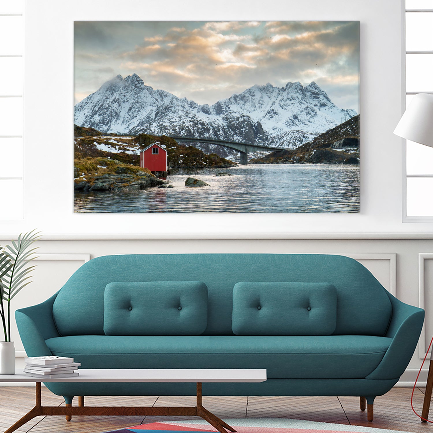 Lofoten Winter by Dominika Aniola on GIANT ART - blue photo illustration