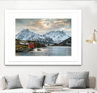 Lofoten Winter by Dominika Aniola on GIANT ART - blue photo illustration