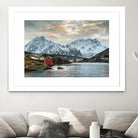 Lofoten Winter by Dominika Aniola on GIANT ART - blue photo illustration