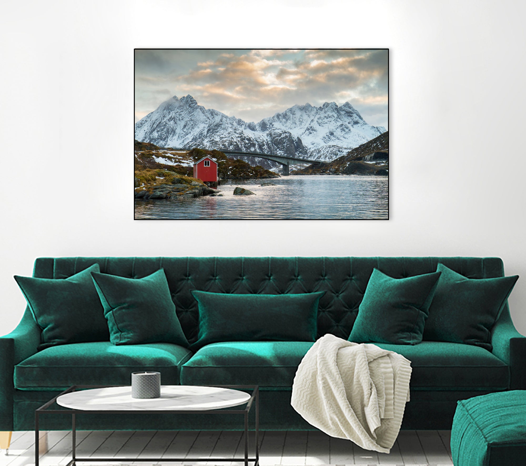 Lofoten Winter by Dominika Aniola on GIANT ART - blue photo illustration