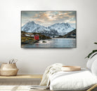 Lofoten Winter by Dominika Aniola on GIANT ART - blue photo illustration