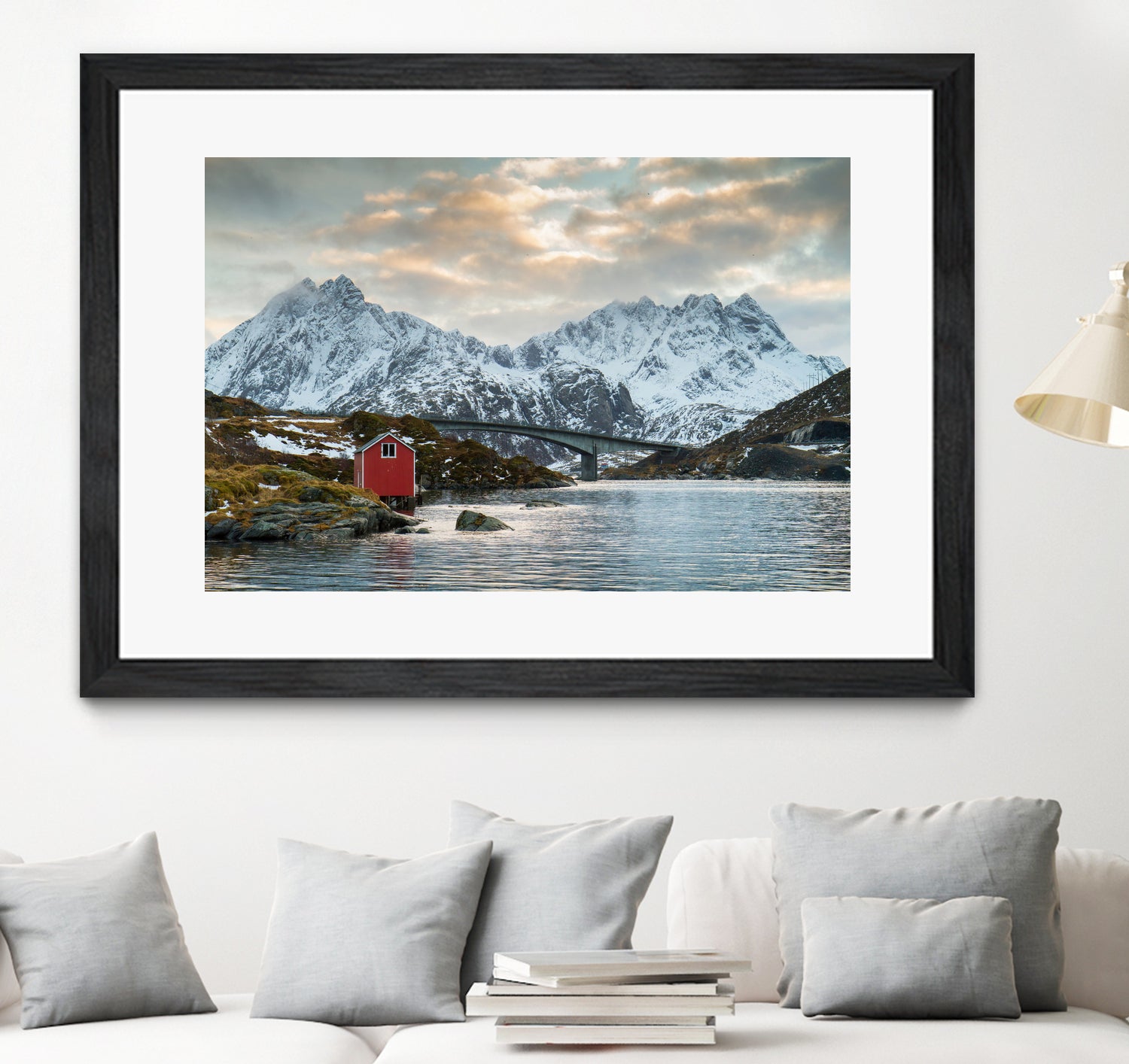 Lofoten Winter by Dominika Aniola on GIANT ART - blue photo illustration