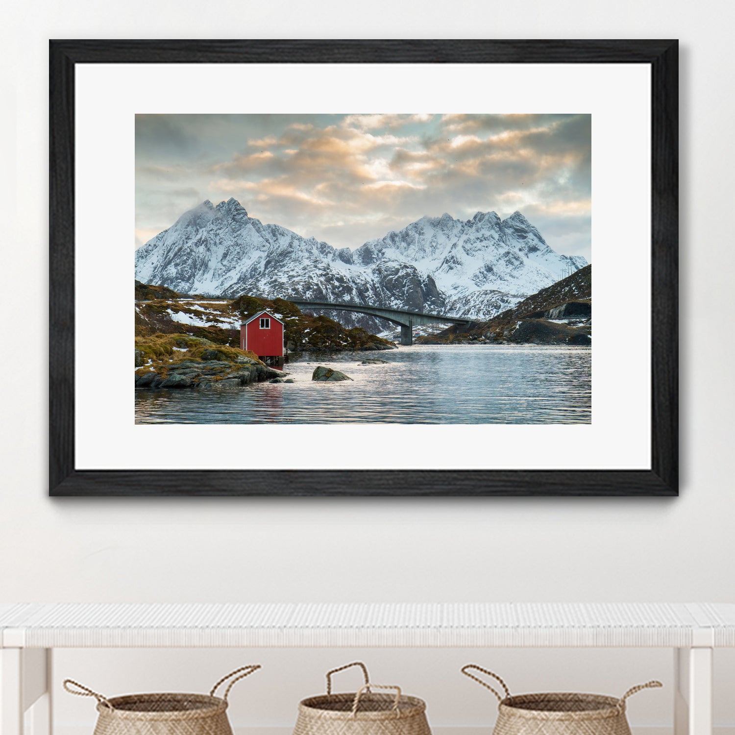 Lofoten Winter by Dominika Aniola on GIANT ART - blue photo illustration