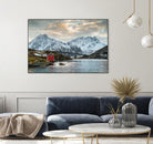 Lofoten Winter by Dominika Aniola on GIANT ART - blue photo illustration