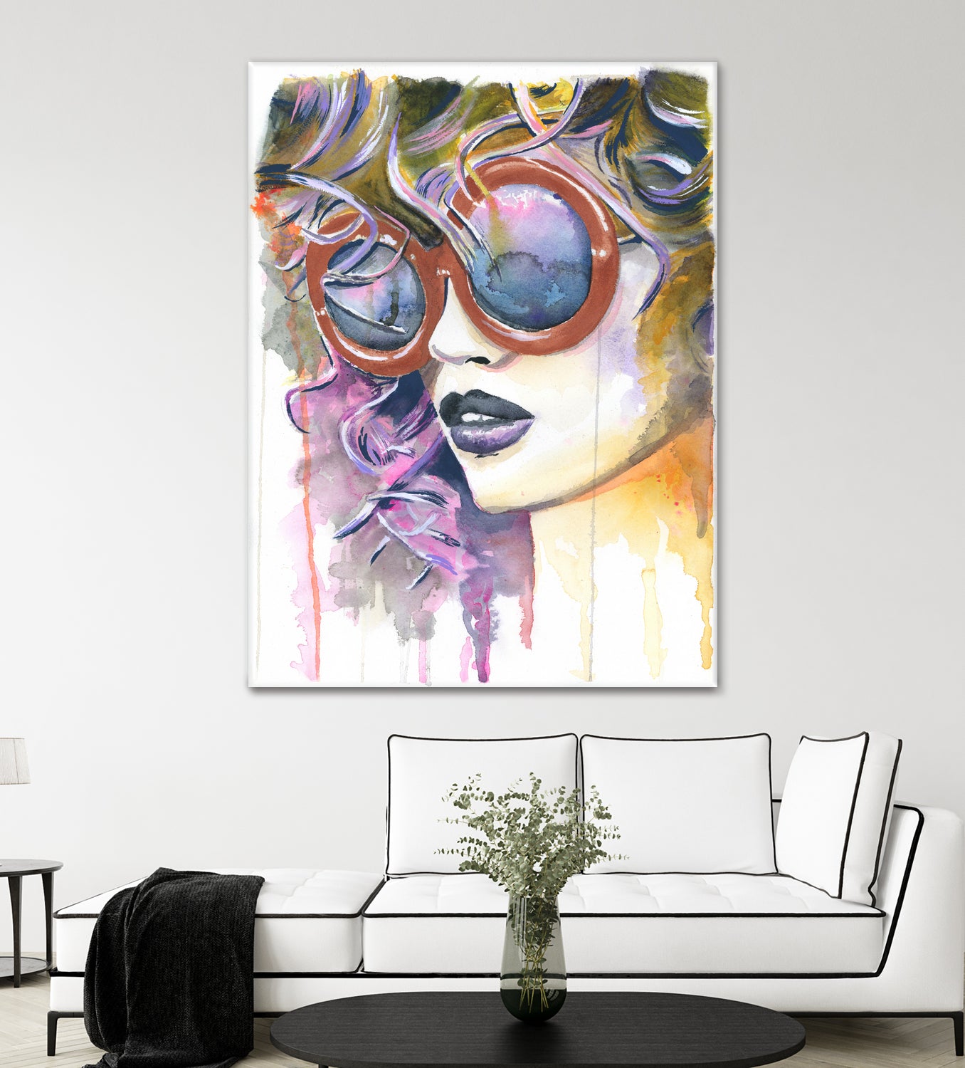 Painted Lady by Heather Perry on GIANT ART - fuchsia mixed media