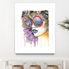 Painted Lady by Heather Perry on GIANT ART - fuchsia mixed media