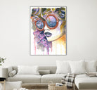 Painted Lady by Heather Perry on GIANT ART - fuchsia mixed media