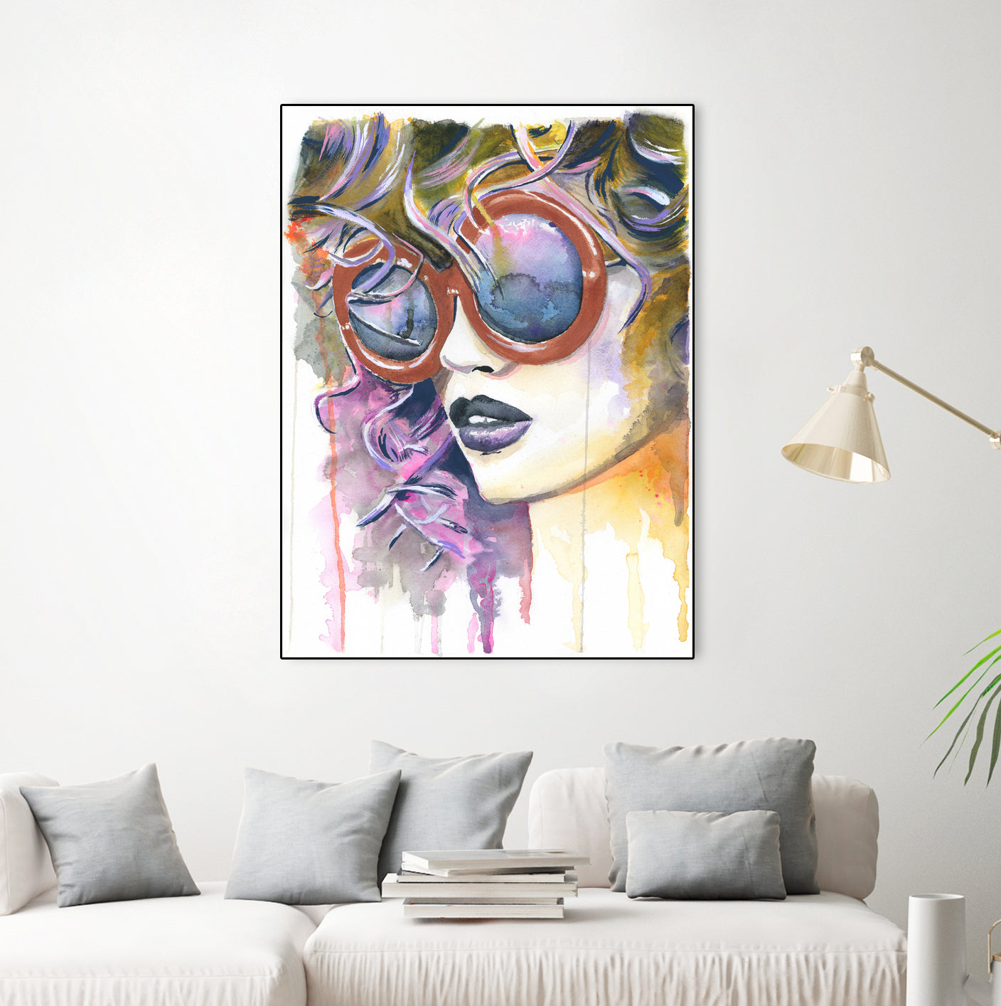 Painted Lady by Heather Perry on GIANT ART - fuchsia mixed media