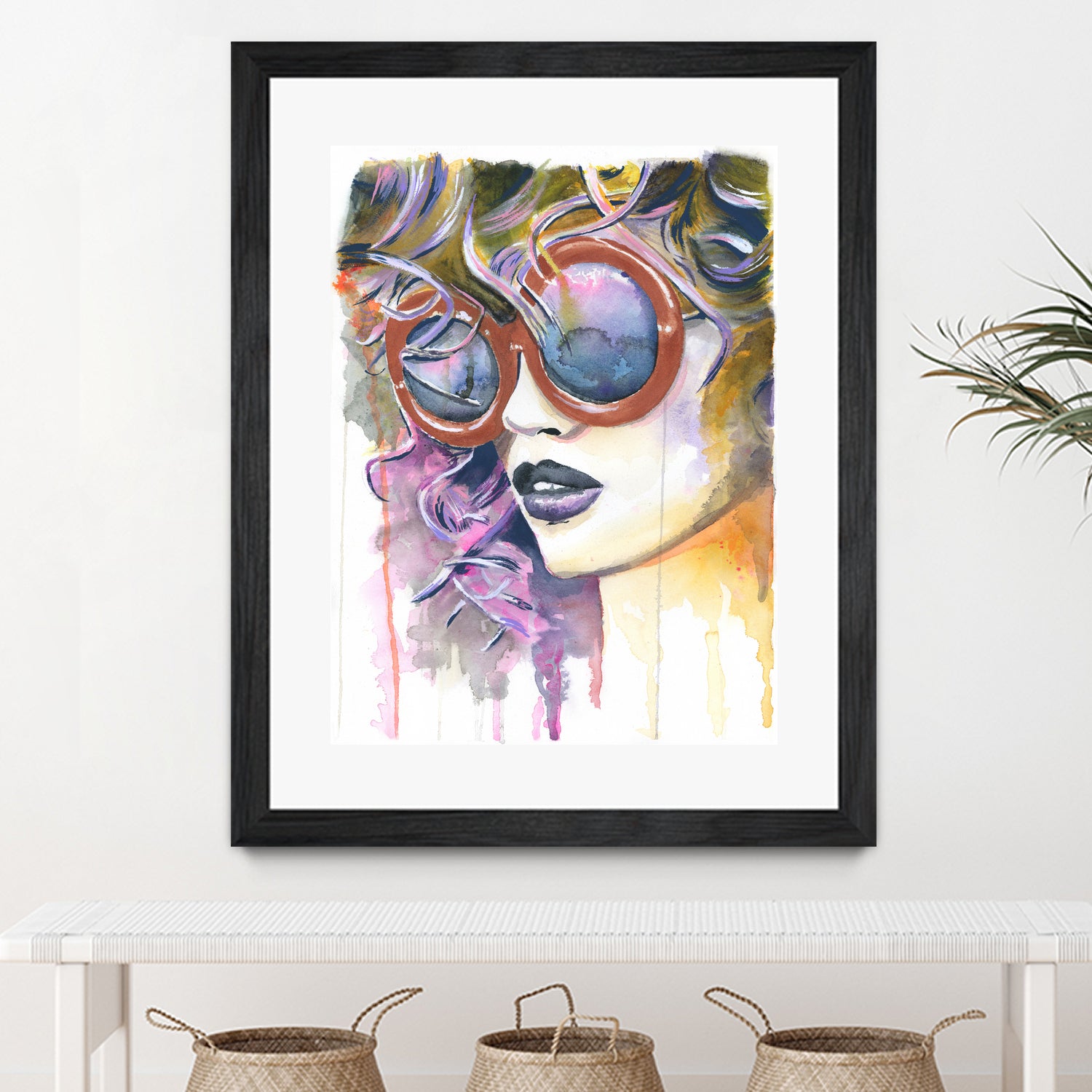 Painted Lady by Heather Perry on GIANT ART - fuchsia mixed media