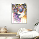 Painted Lady by Heather Perry on GIANT ART - fuchsia mixed media