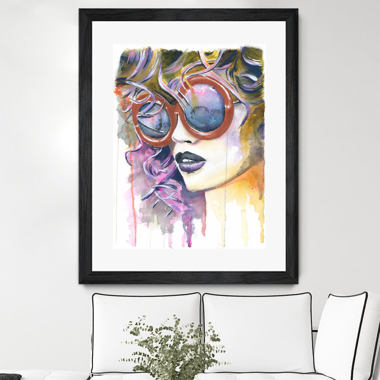 Painted Lady by Heather Perry on GIANT ART - fuchsia mixed media