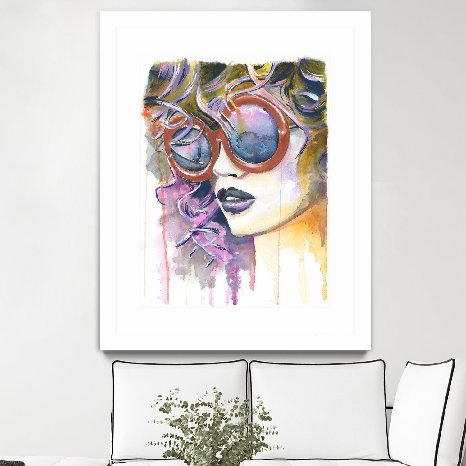 Painted Lady by Heather Perry on GIANT ART - fuchsia mixed media