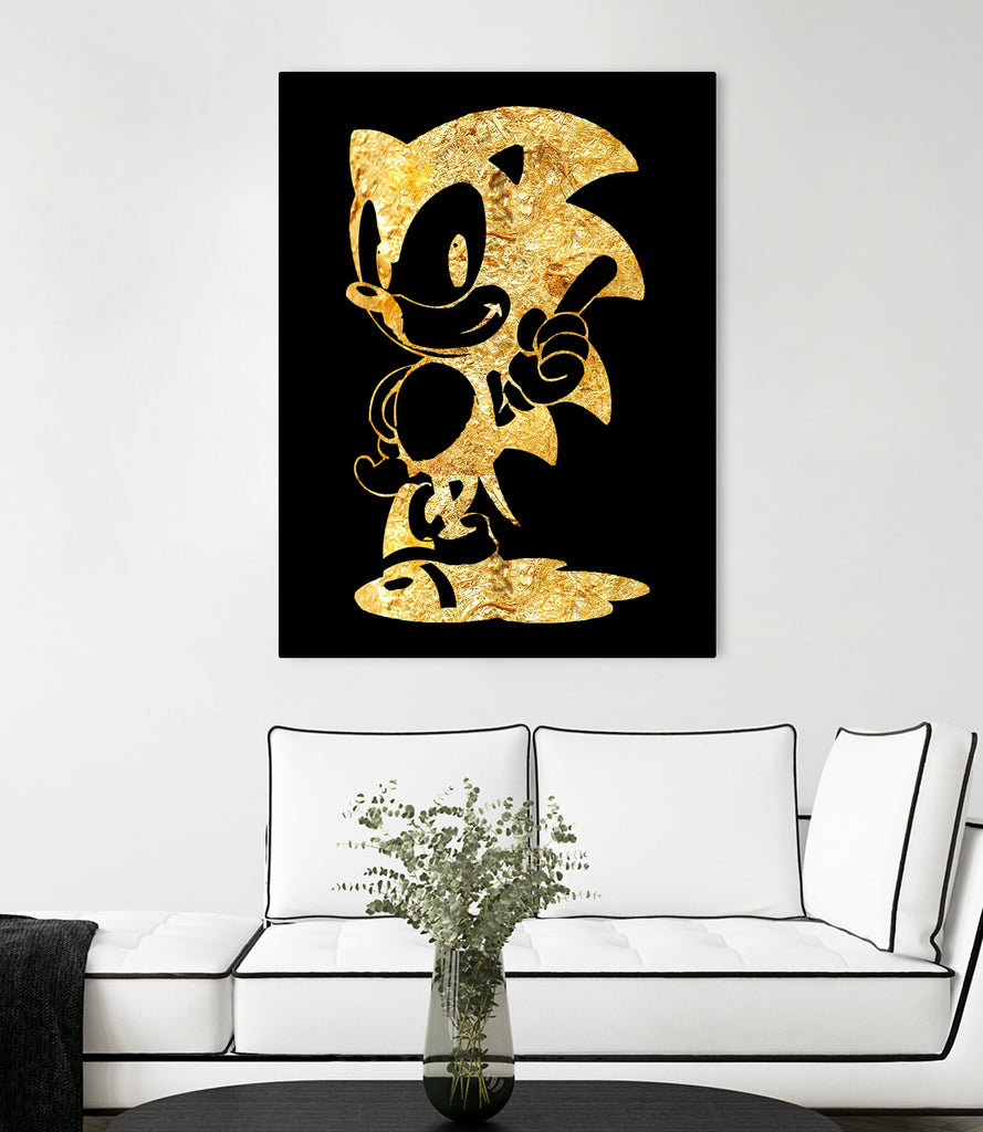 golden sonic by erjas saga on GIANT ART - black digital painting